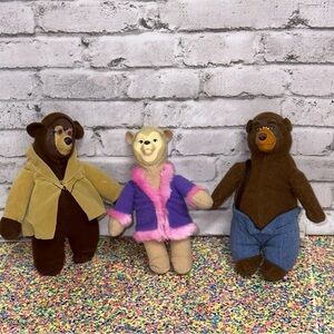 Vintage Disney The Country Bears  McDonald's Happy Meal Toys Plush Set of 3